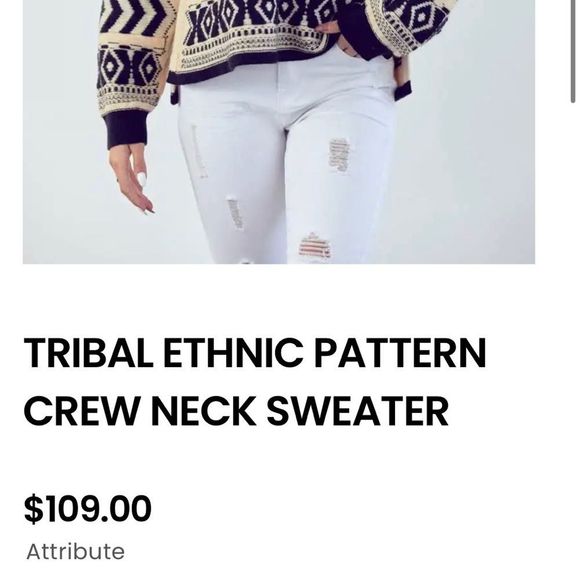 &Merci Size L Aztec Sweater - Picture 13 of 13